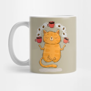 Meditative Coffee Cat Mug